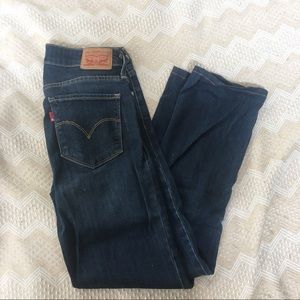 Levi’s 714 Dark Blue Straight Leg Jeans (Short)